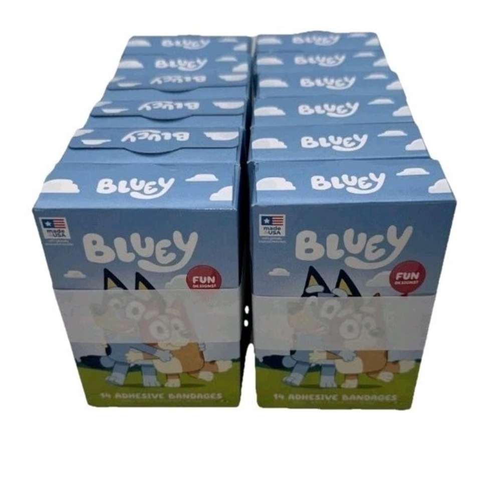 12 BOXES~Bluey - Adhesive Bandages 3/4in x 3in‎ 168 Kids Bandages-USA